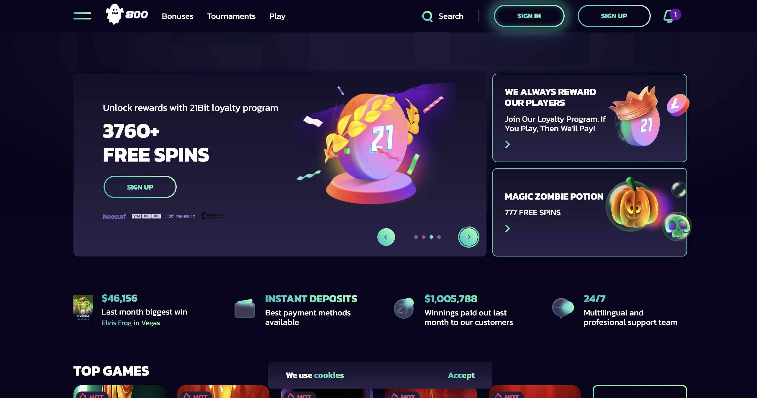 21bit Casino screenshot