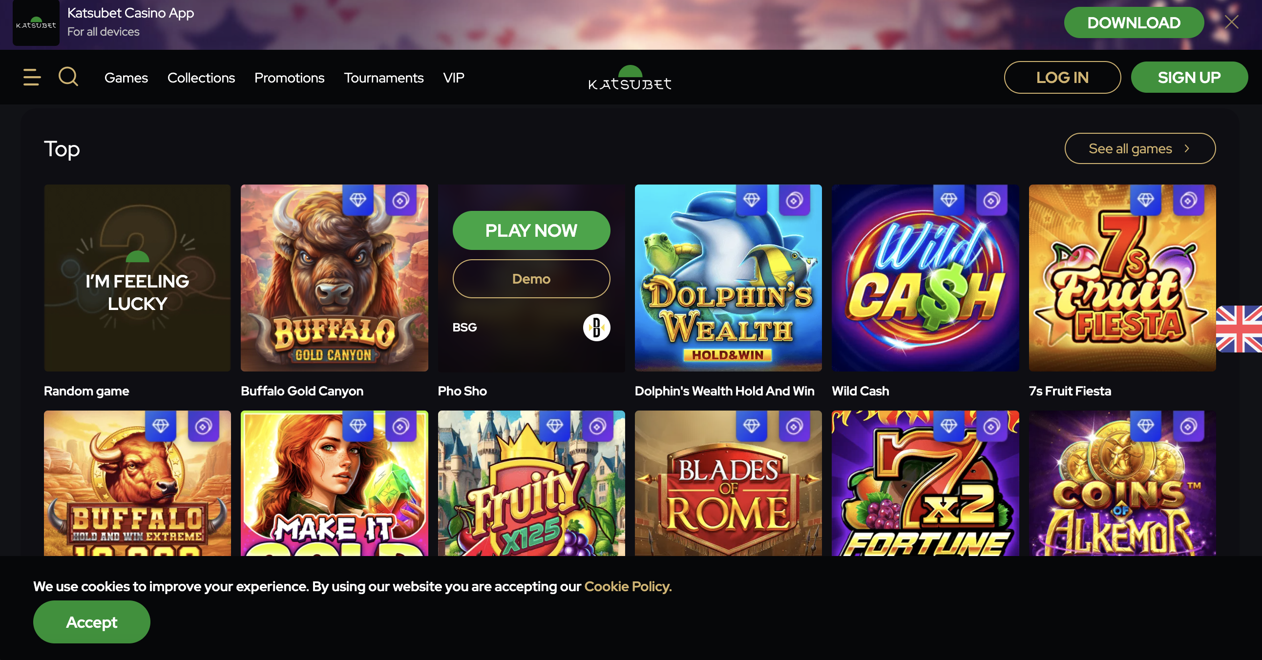 KatsuBet Casino screenshot